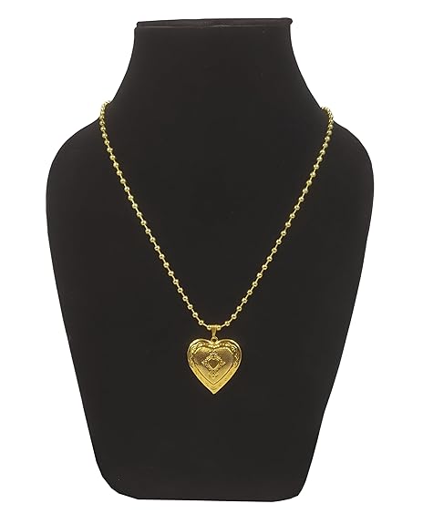 Metal Heart Shape Romantic Love Openable Couple Mini Photo Frame Keepsake Momento Memory Locket Pendant Necklace