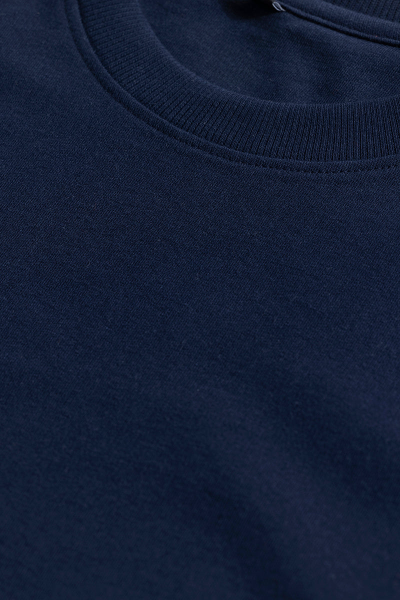 Men's Personalized Oversized T-shirts ( Navy Blue)