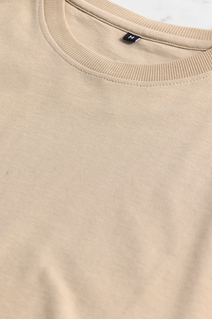 Men's Personalized Oversized T-shirts ( Beige)