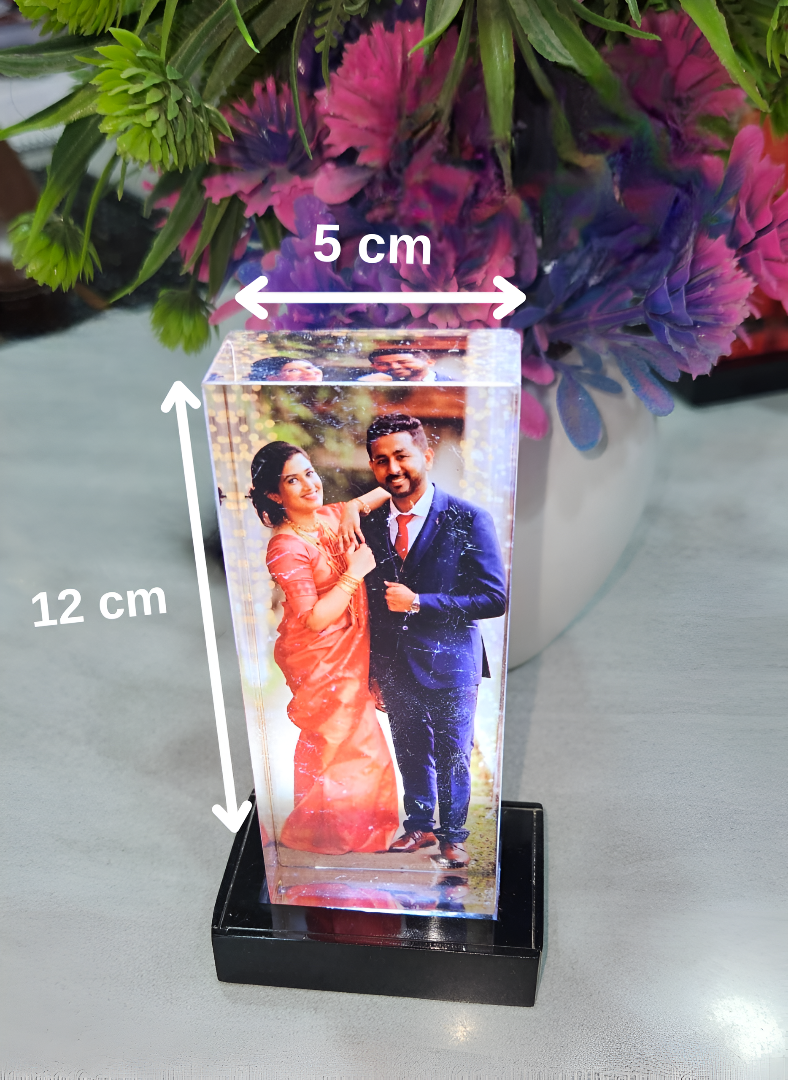 Acrylic Table Top Photo Frame With LED Light