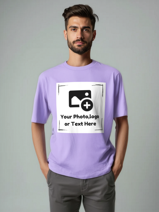 Men's Personalized Oversized T-shirts ( Lavender)