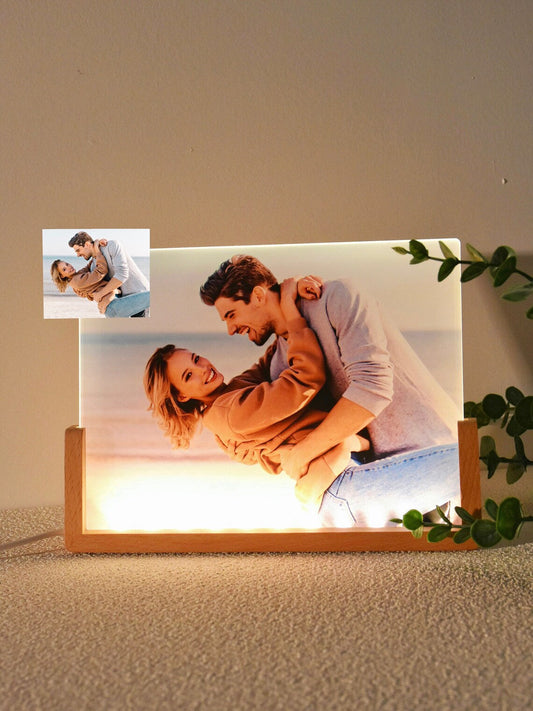 Personalized LED Photo Frame Lamp – Custom Gift for Couples, Family, Friends