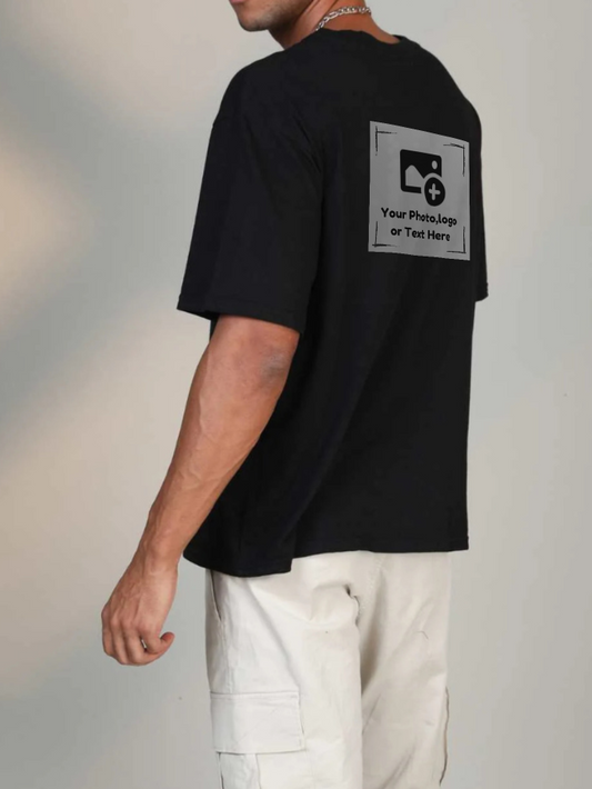 Men's Personalized Oversized T-shirts ( Black)