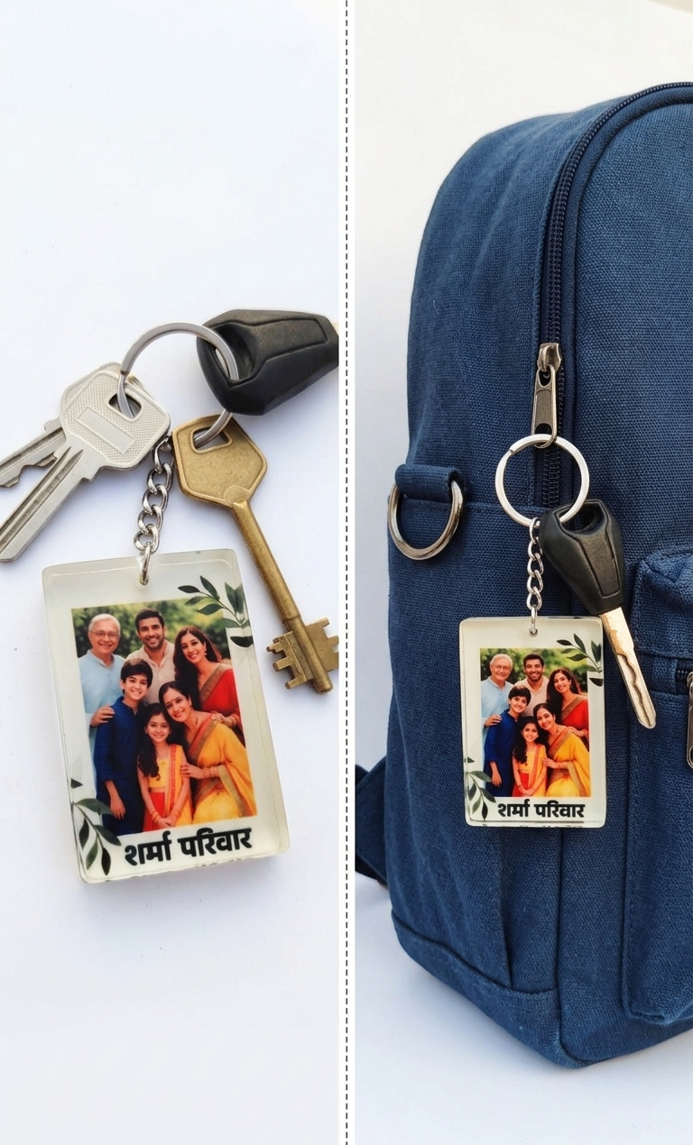 3D Depth Photo Acrylic Keychain - Personalized